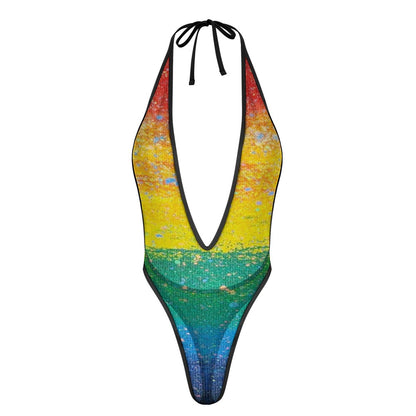 Gavin Scott PRIDE Deep Plunge Jumpsuit (Femme S-3XL)