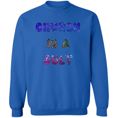 Gavin Scott CHURCH IS A CULT Pullover Crewneck Sweatshirt (Masc S-3XL)