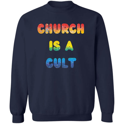 Gavin Scott PRIDE CHURCH IS A CULT Pullover Crewneck Sweatshirt (Masc S-3XL)
