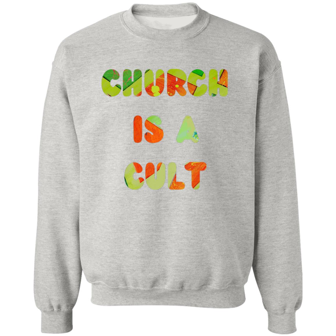 Gavin Scott CHURCH IS A CULT Pullover Crewneck Sweatshirt (Masc S-3XL)