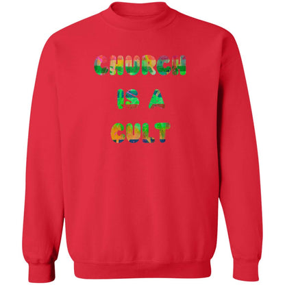 Gavin Scott CHURCH IS A CULT Pullover Crewneck Sweatshirt (Masc S-3XL)