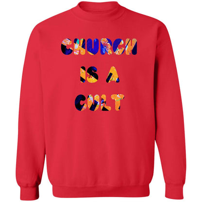 Gavin Scott CHURCH IS A CULT Pullover Crewneck Sweatshirt (Masc S-3XL)
