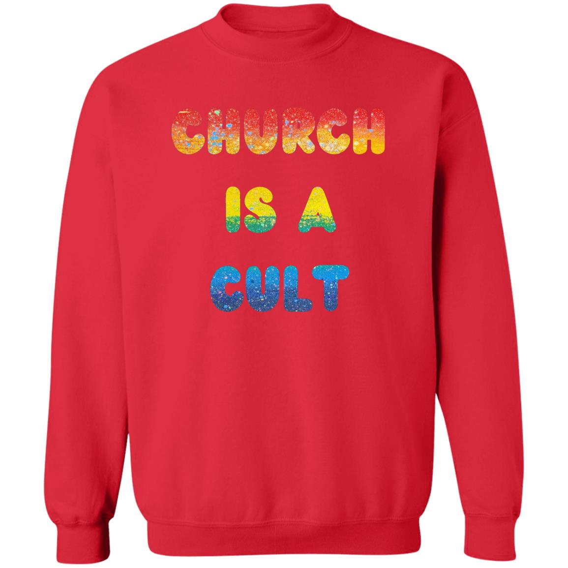 Gavin Scott PRIDE CHURCH IS A CULT Pullover Crewneck Sweatshirt (Masc S-3XL)
