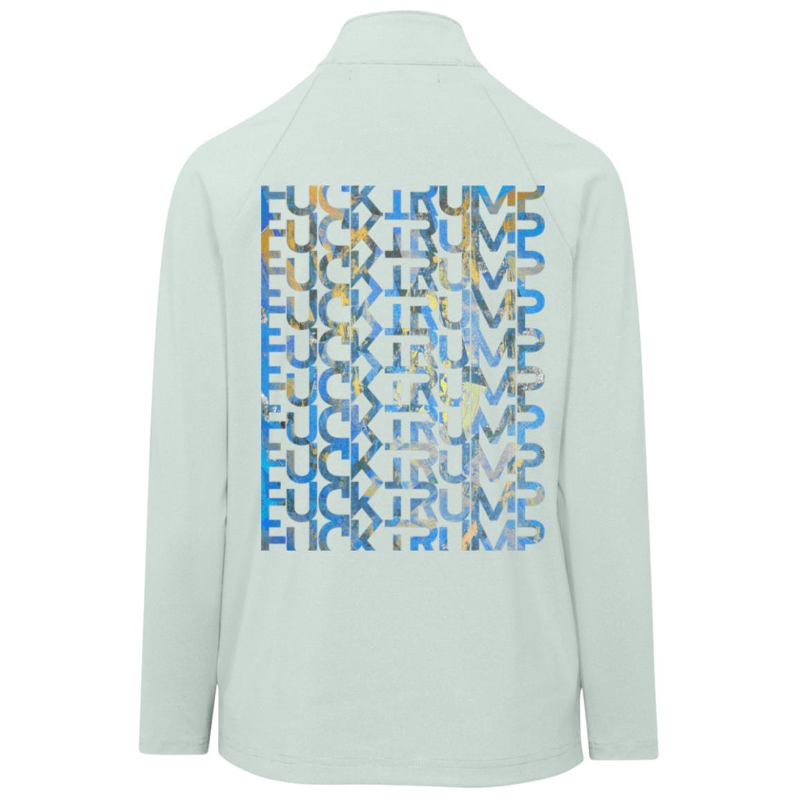 Gavin Scott FUCK TRUMP CrownLux Clubhouse Quarter Zip (Femme XS-3XL)