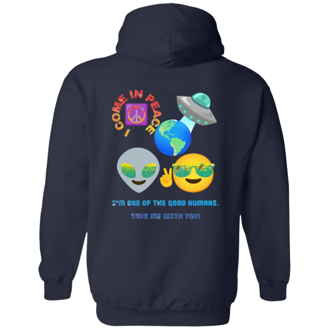 Gavin Scott I COME IN PEACE Zip Up Hoodie