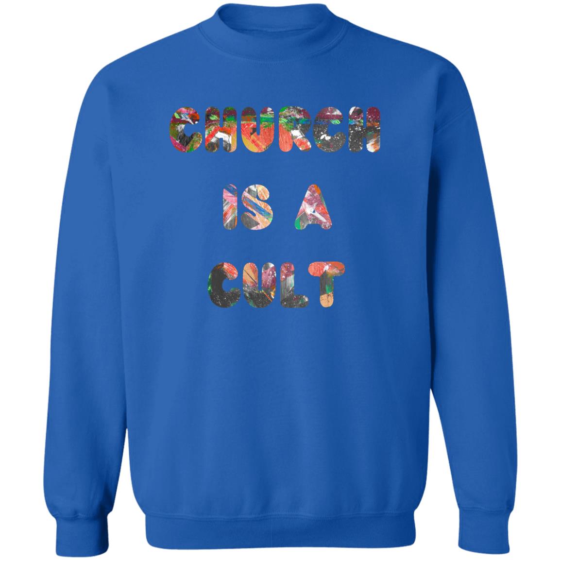 Gavin Scott CHURCH IS A CULT Pullover Crewneck Sweatshirt (Masc S-3XL)