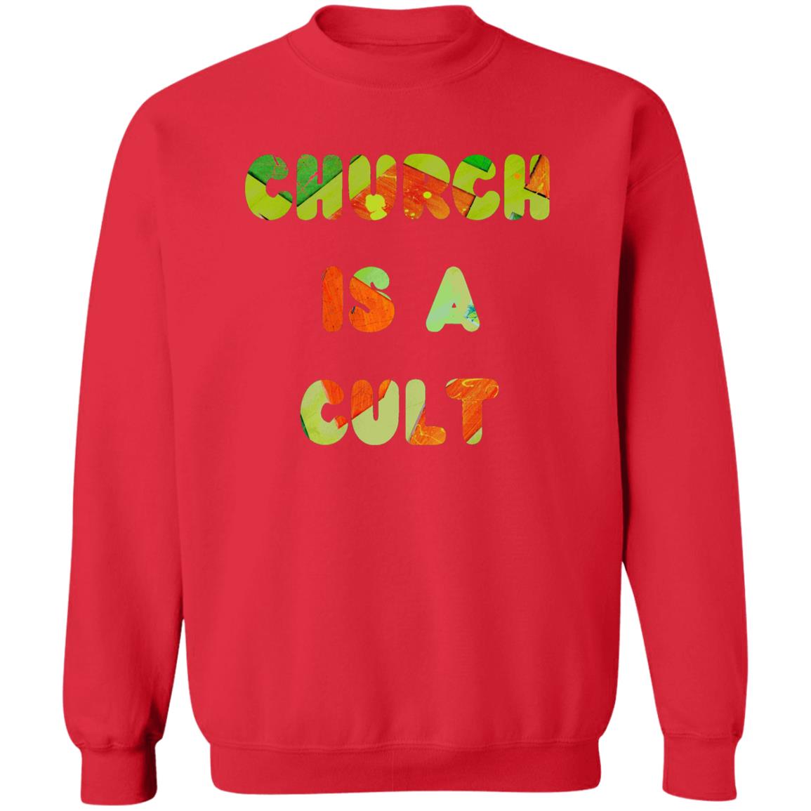 Gavin Scott CHURCH IS A CULT Pullover Crewneck Sweatshirt (Masc S-3XL)