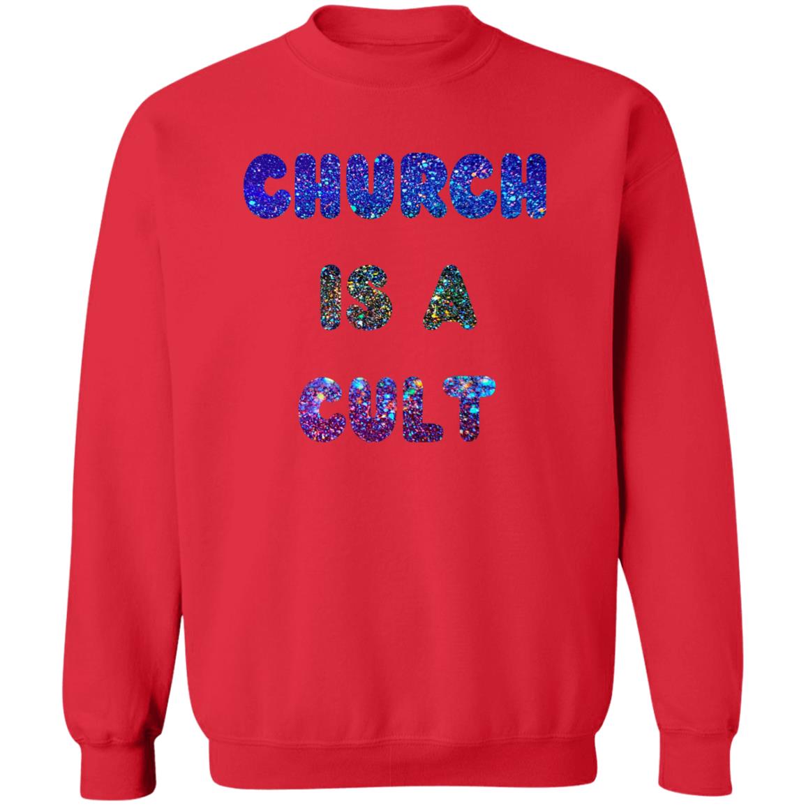 Gavin Scott CHURCH IS A CULT Pullover Crewneck Sweatshirt (Masc S-3XL)