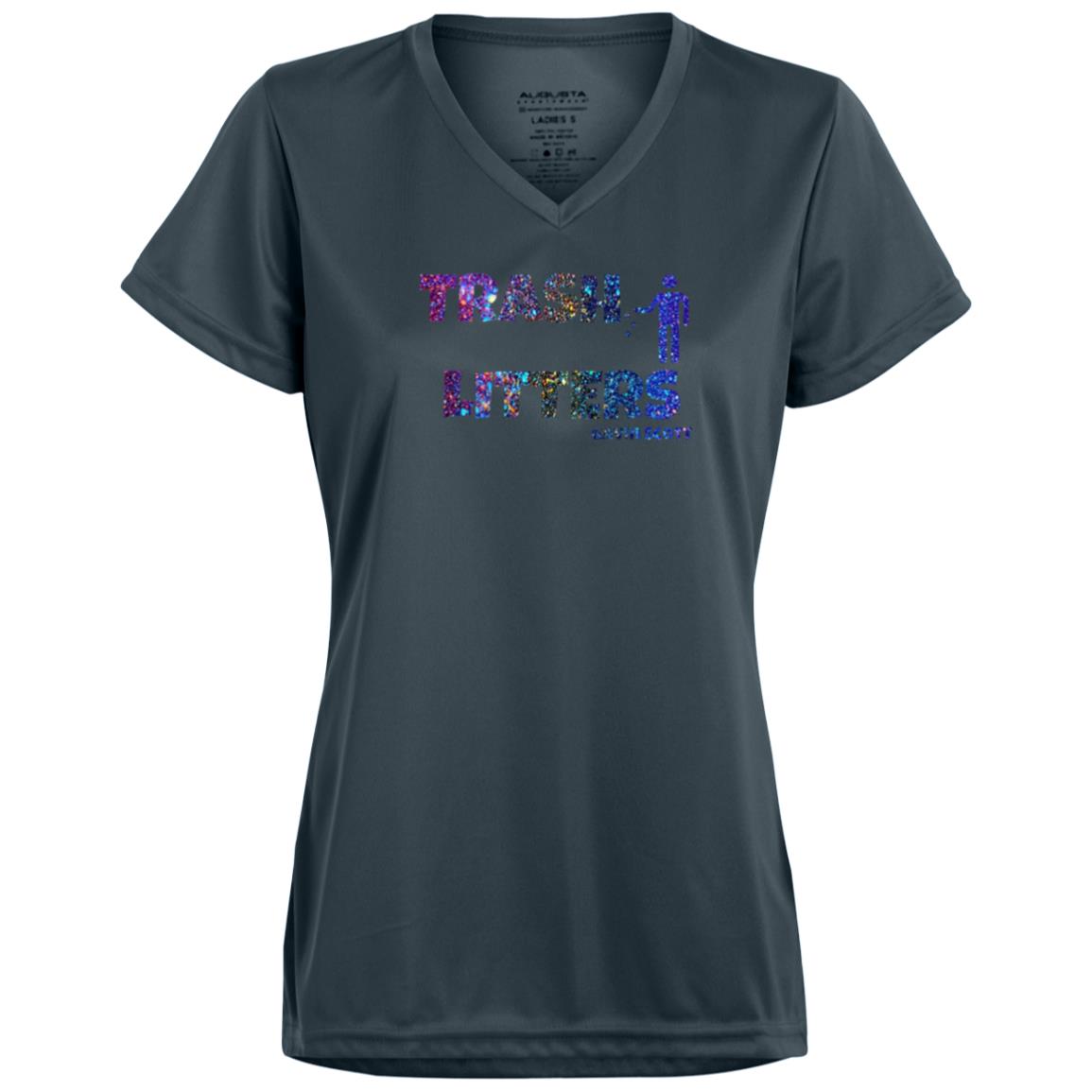 Gavin Scott TRASH LITTERS Moisture-Wicking V-Neck Tee (Femme XS-3XL)