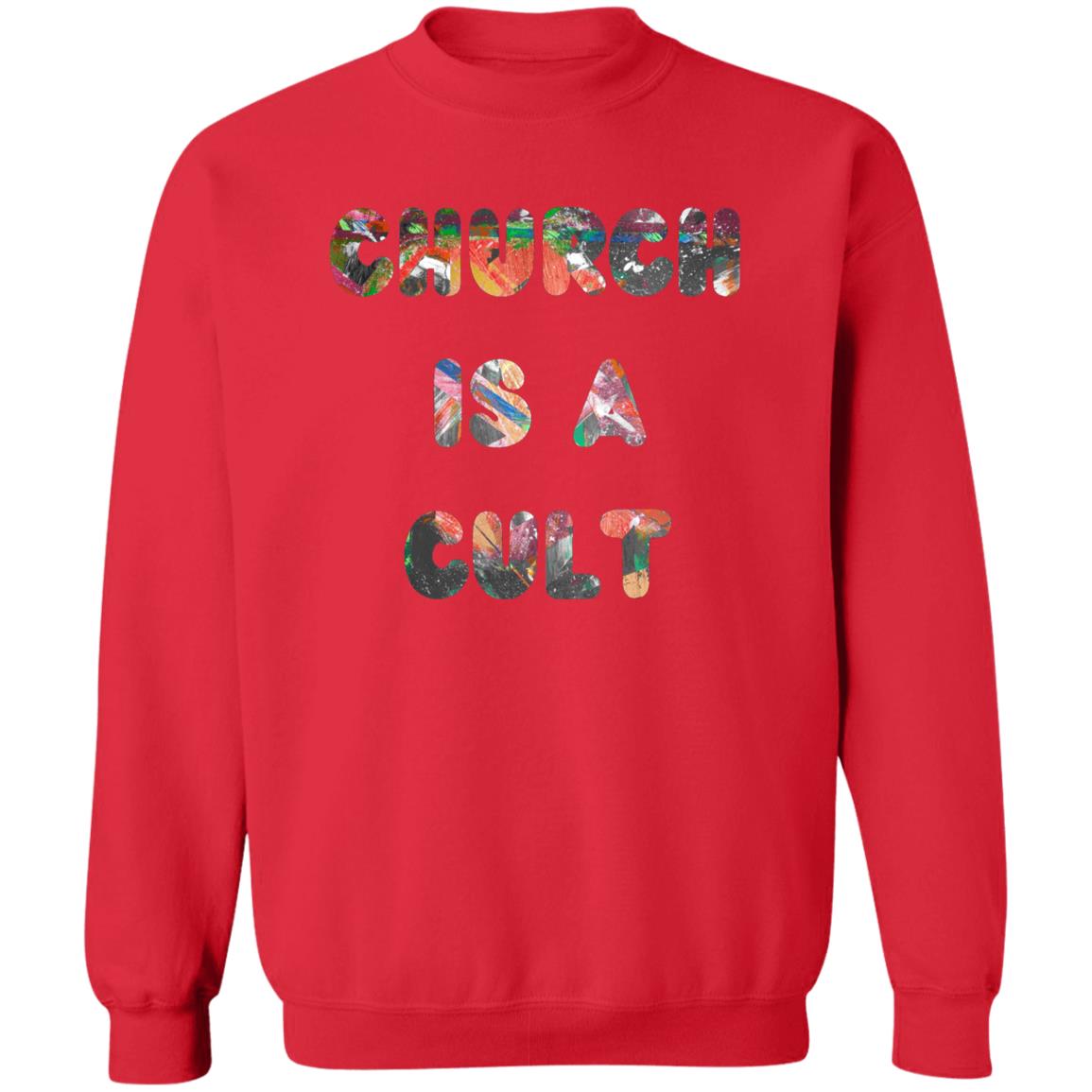 Gavin Scott CHURCH IS A CULT Pullover Crewneck Sweatshirt (Masc S-3XL)