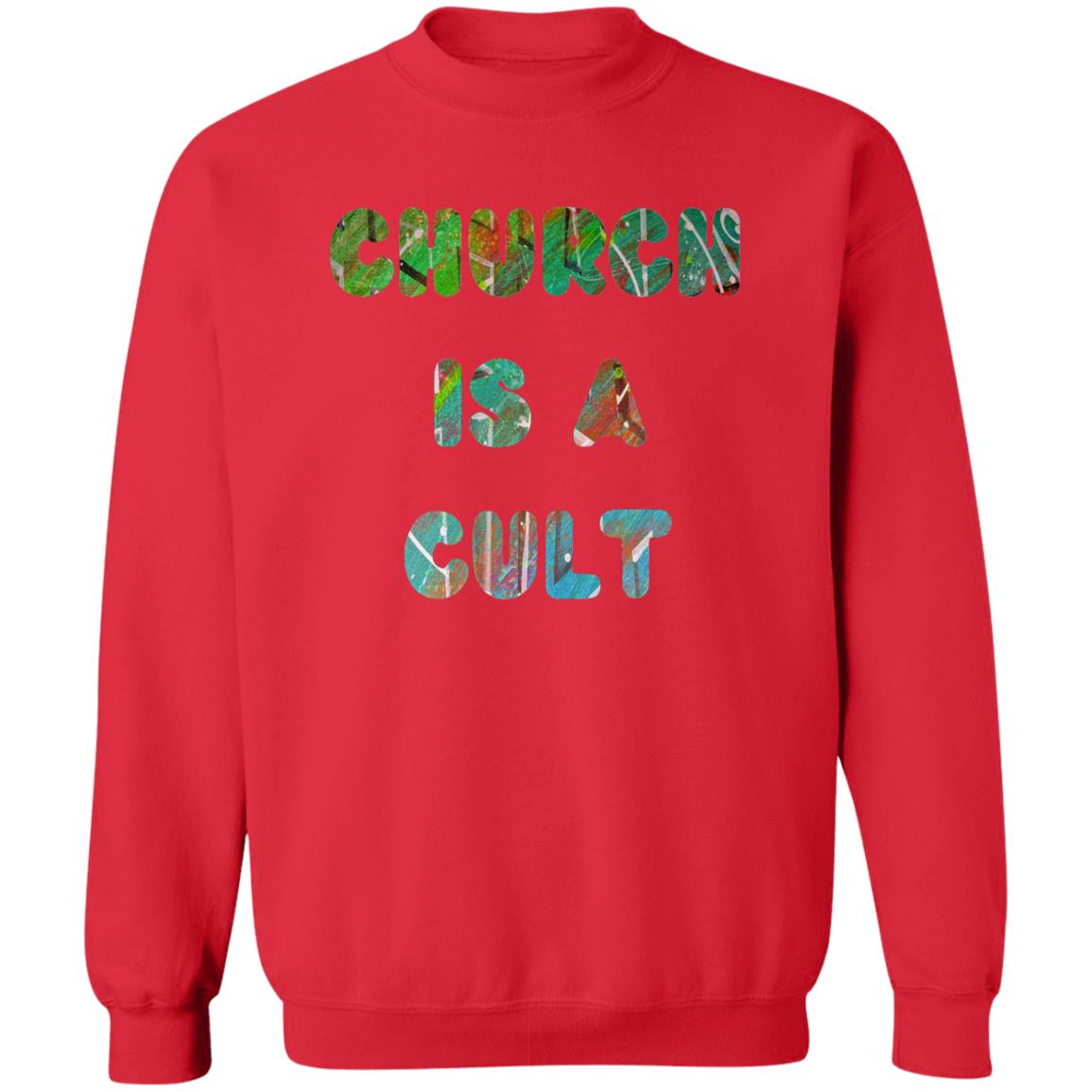 Gavin Scott CHURCH IS A CULT Pullover Crewneck Sweatshirt (Masc S-3XL)