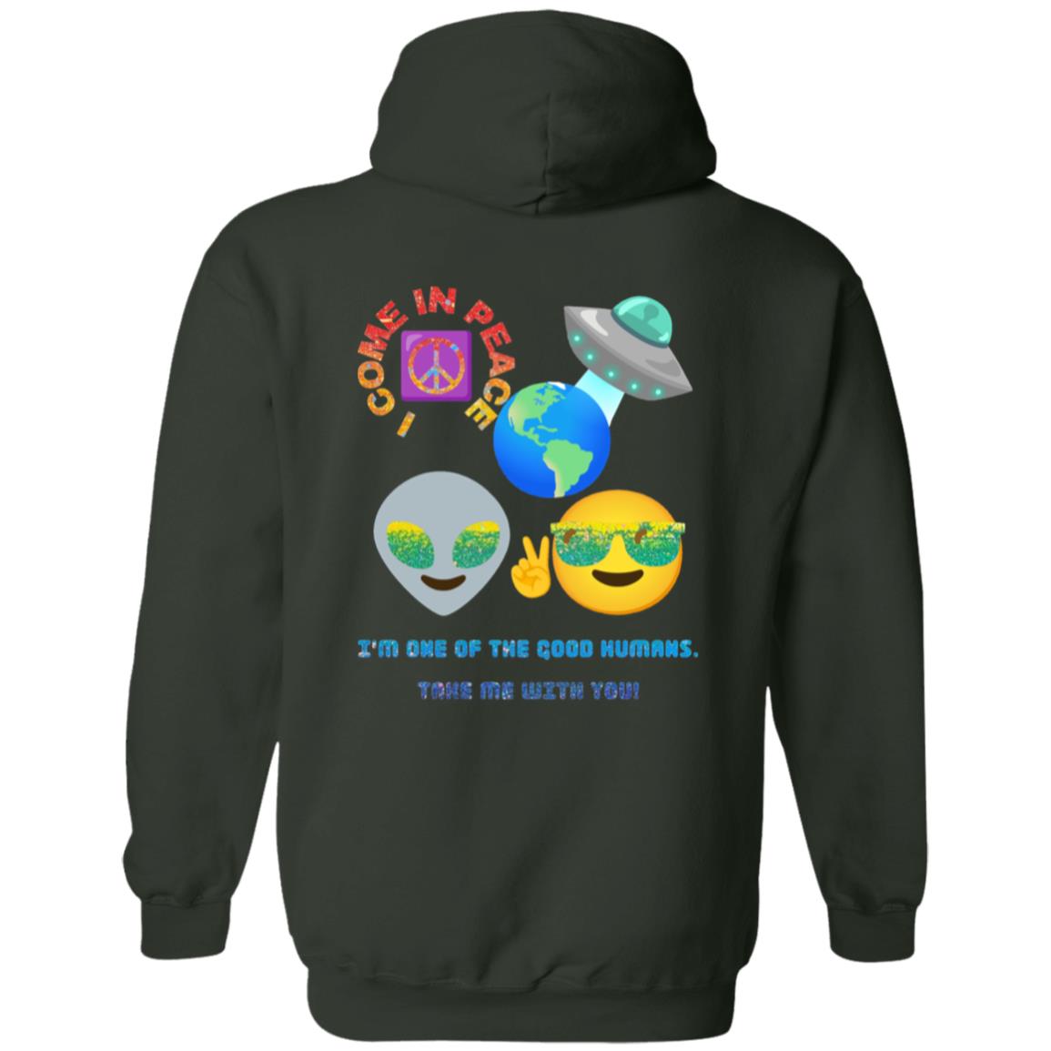 Gavin Scott I COME IN PEACE Zip Up Hoodie