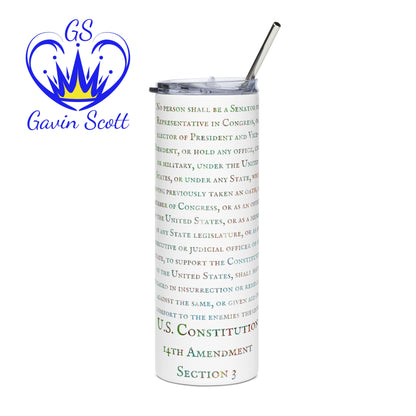 Gavin Scott 14th Amendment Section 3 Stainless Steel Tumbler