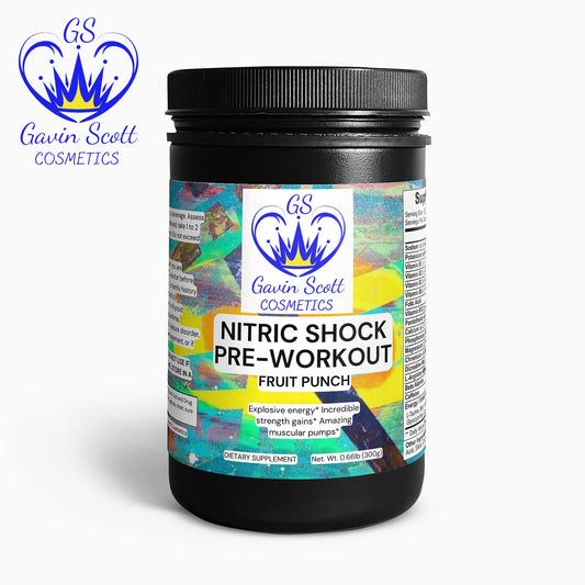 Gavin Scott Cosmetics Nitric Shock Pre-Workout Powder (Fruit Punch)