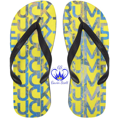 Gavin Scott FUCKTRUMP Adult Flip Flops