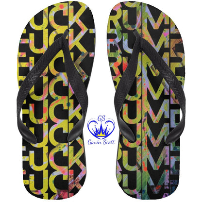 Gavin Scott FUCKTRUMP Adult Flip Flops