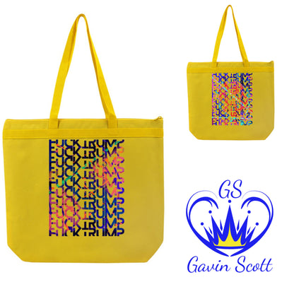 Gavin Scott FUCKTRUMP Double Sided Liberty Bags Melody Large Tote