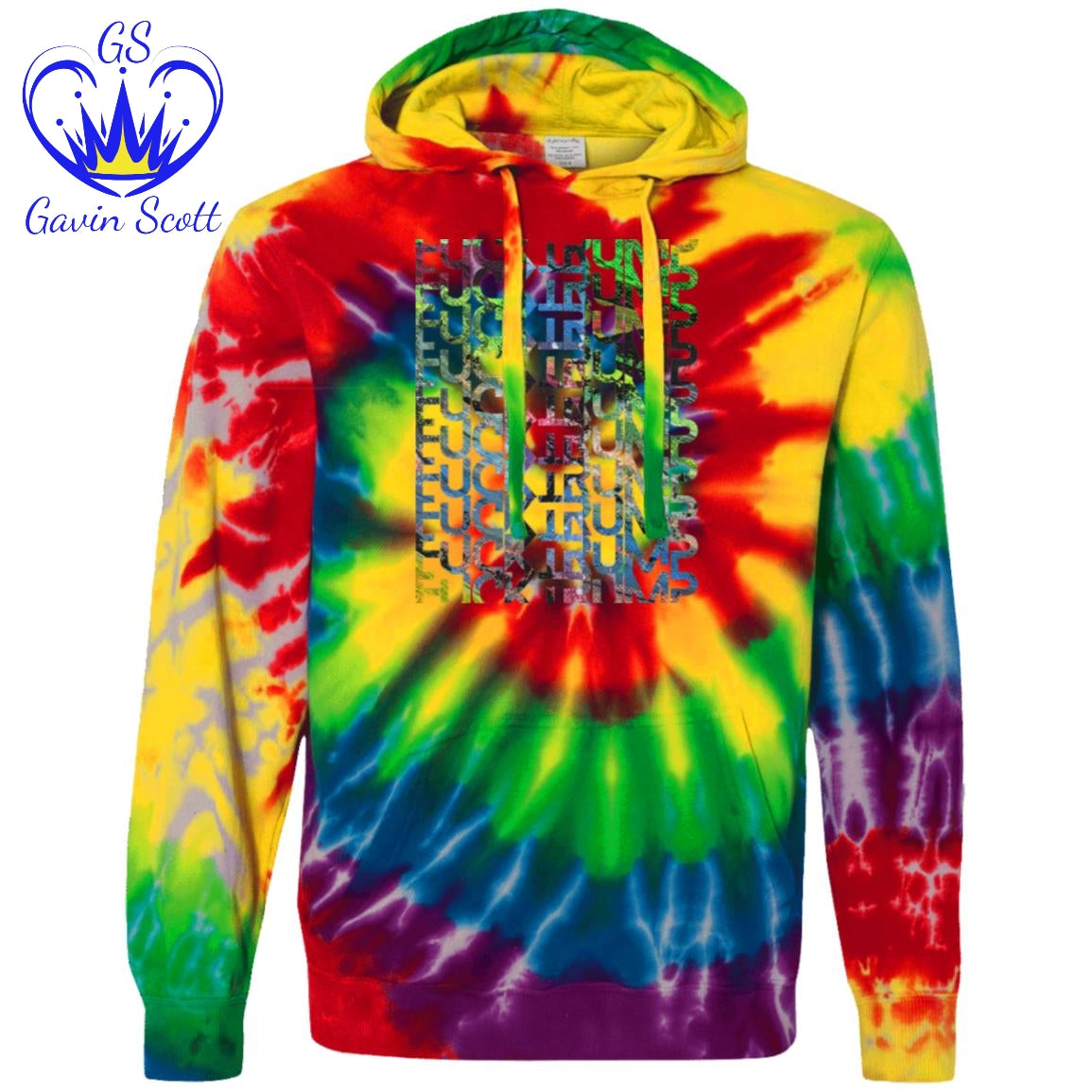 Gavin Scott FUCK TRUMP Tie-Dyed Pullover Hoodie (Genderless S-3XL)