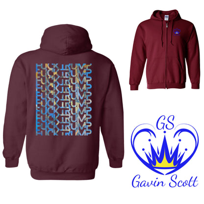 Gavin Scott FUCKTRUMP Zip Up Hoodie (Genderless S-5XL)