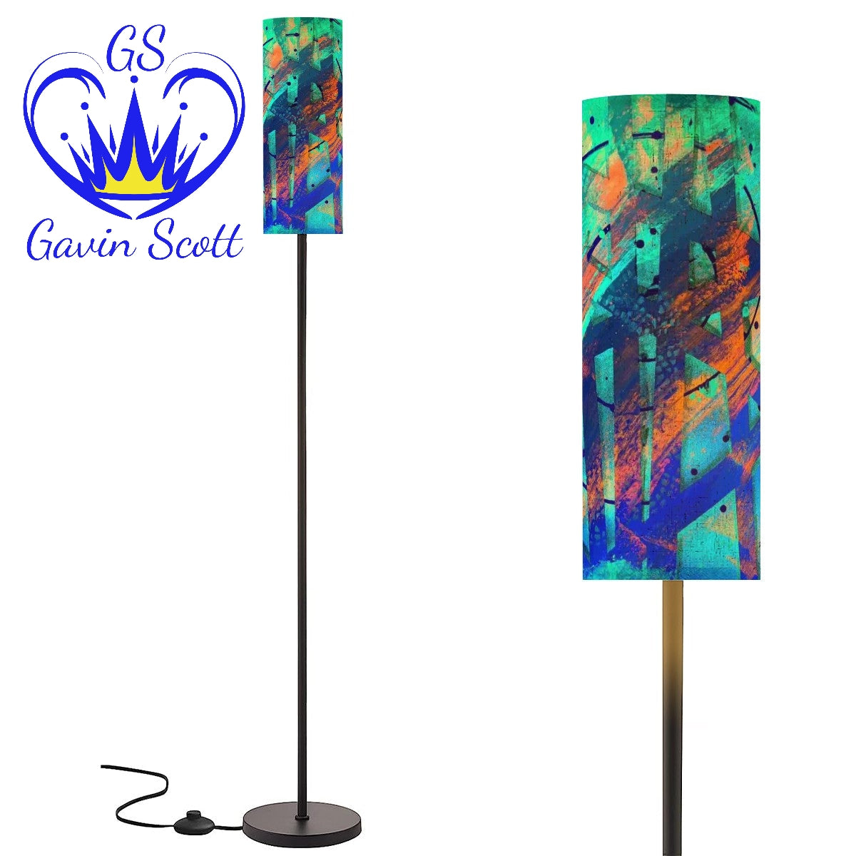 Gavin Scott Pillar Torch Floor Lamp