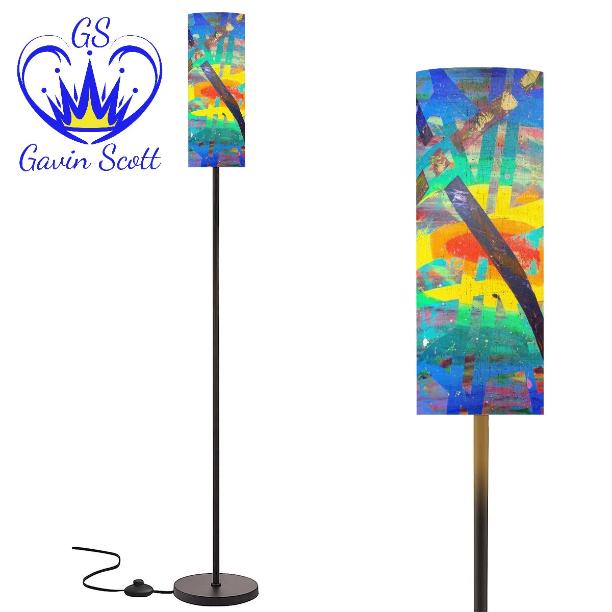 Gavin Scott Pillar Torch Floor Lamp