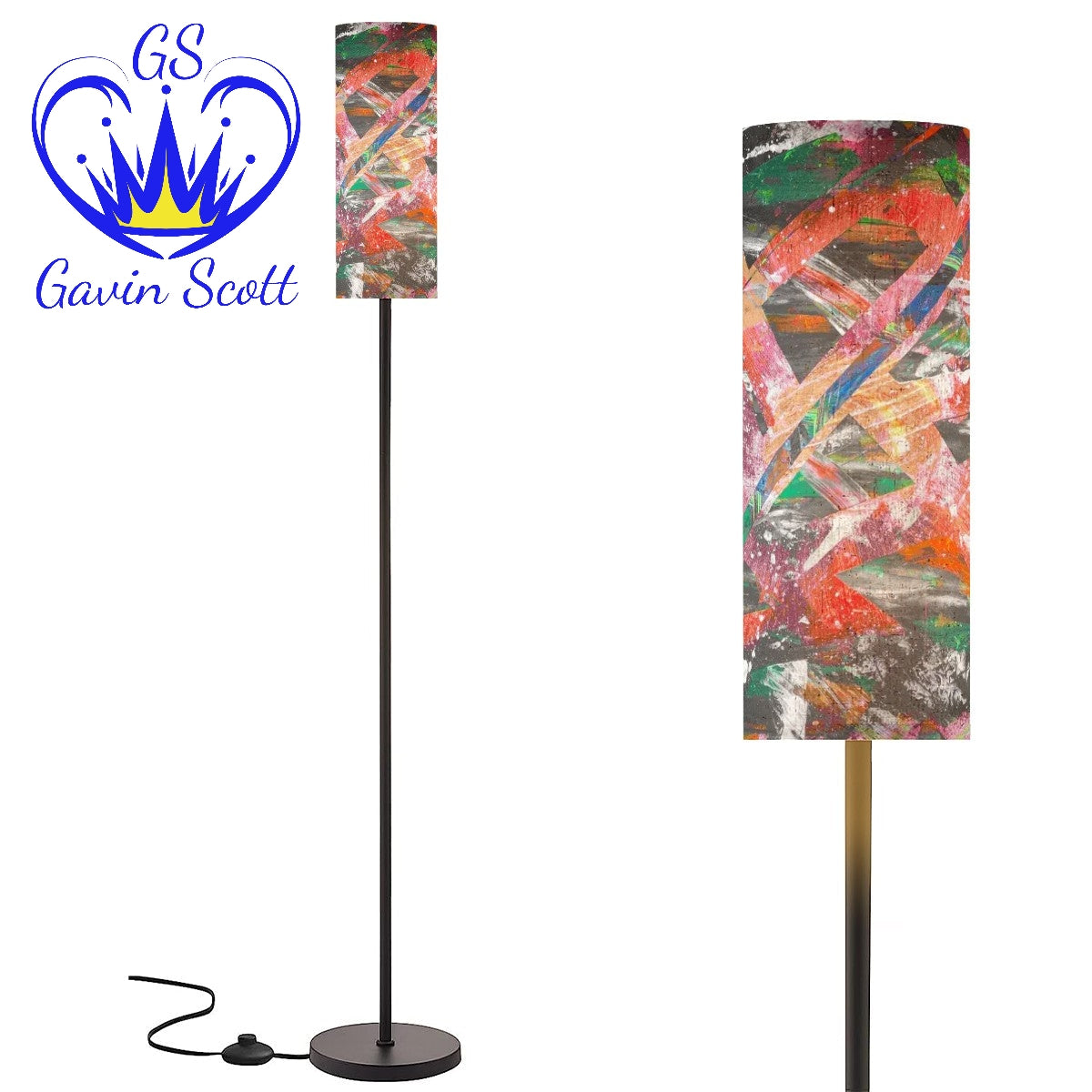 Gavin Scott Pillar Torch Floor Lamp