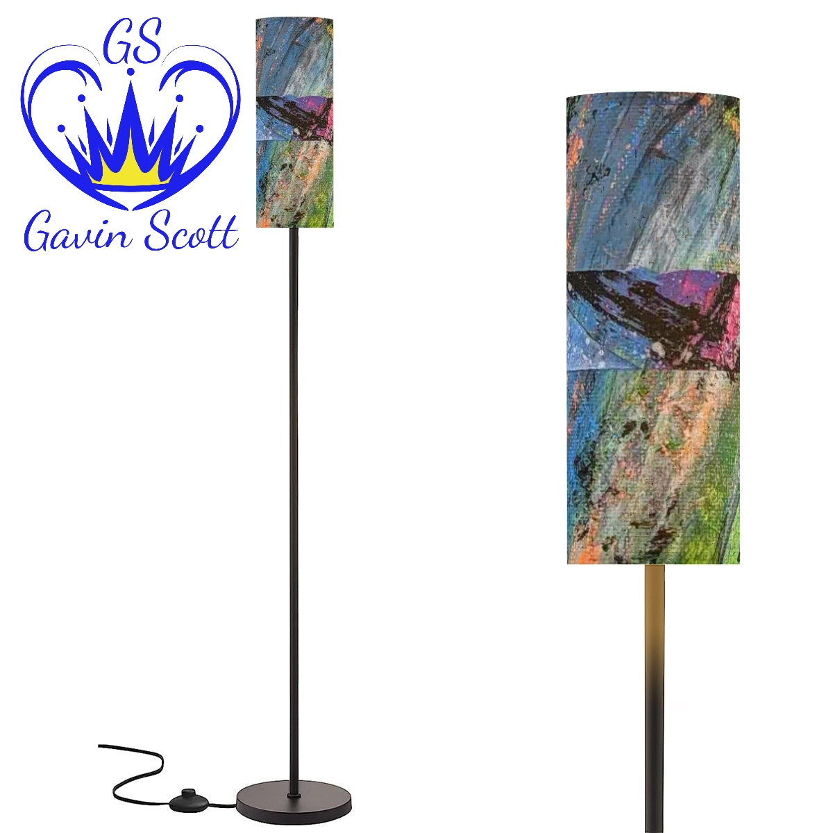 Gavin Scott Pillar Torch Floor Lamp