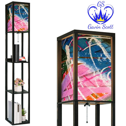 Gavin Scott Floor Lamp with Shelves (2 Colors)