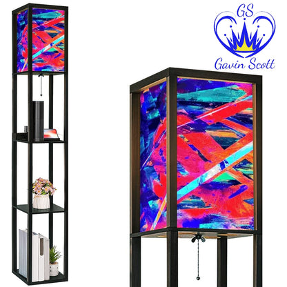 Gavin Scott Floor Lamp with Shelves (2 Colors)