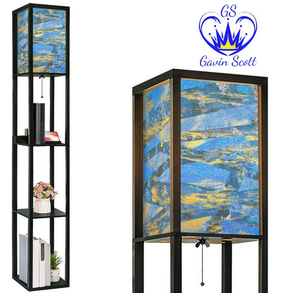 Gavin Scott Floor Lamp with Shelves (2 Colors)