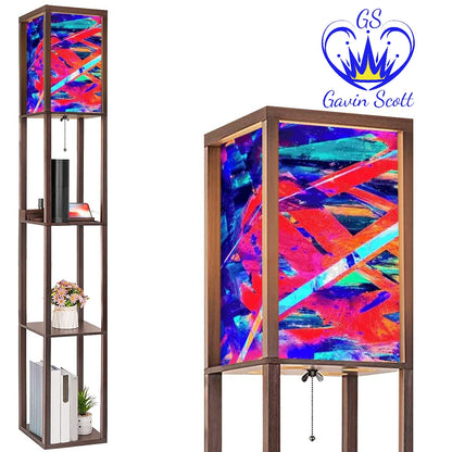 Gavin Scott Floor Lamp with Shelves (2 Colors)