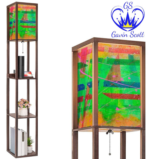 Gavin Scott Floor Lamp with Shelves (2 Colors)