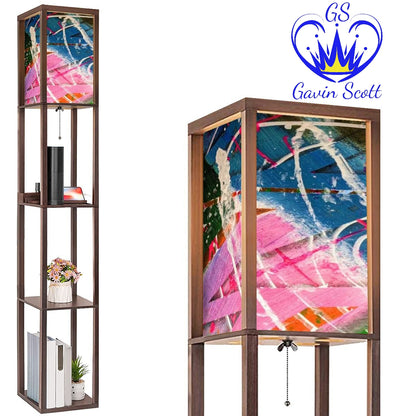 Gavin Scott Floor Lamp with Shelves (2 Colors)