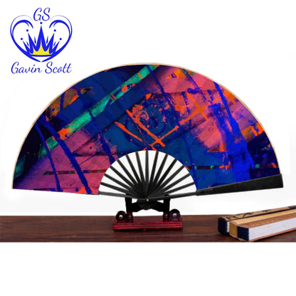 Gavin Scott Genuine Spun Silk Folding Hand Fans (4 Sizes)