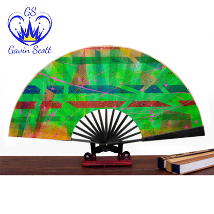 Gavin Scott Genuine Spun Silk Folding Hand Fans (4 Sizes)