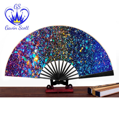 Gavin Scott Genuine Spun Silk Folding Hand Fans (4 Sizes)