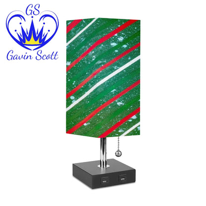 Gavin Scott Square Table Lamp with two USB Ports