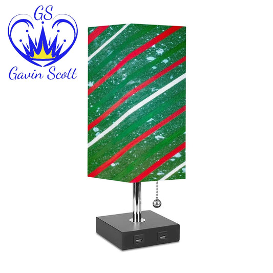 Gavin Scott Square Table Lamp with two USB Ports