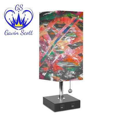 Gavin Scott Square Table Lamp with USB Port
