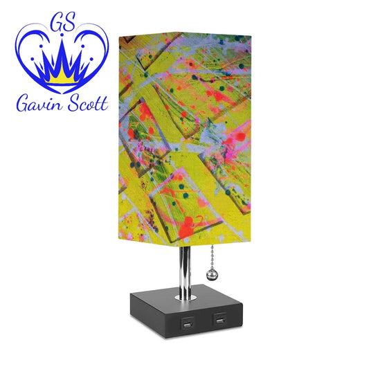 Gavin Scott Square Table Lamp with USB Port