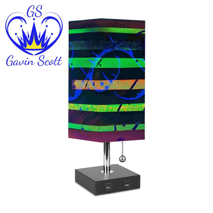 Gavin Scott Square Table Lamp with USB Port