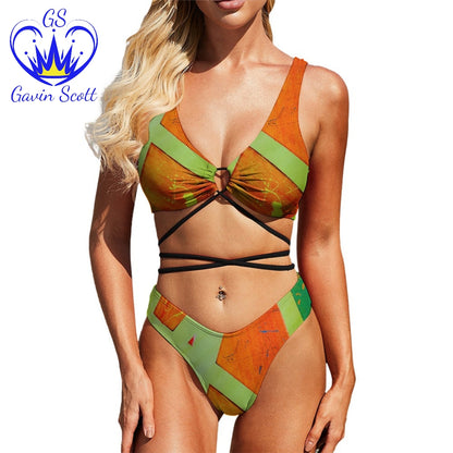 Gavin Scott Strapped Up Two-Piece Bikini (Femme S-2XL)