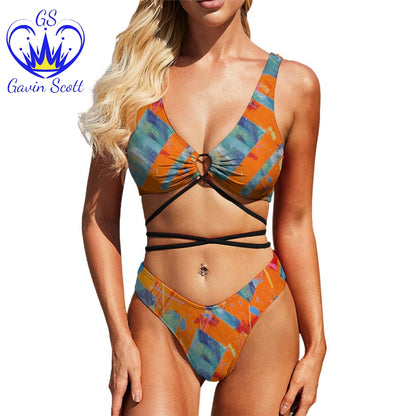 Gavin Scott Strapped Up Two-Piece Bikini (Femme S-2XL)