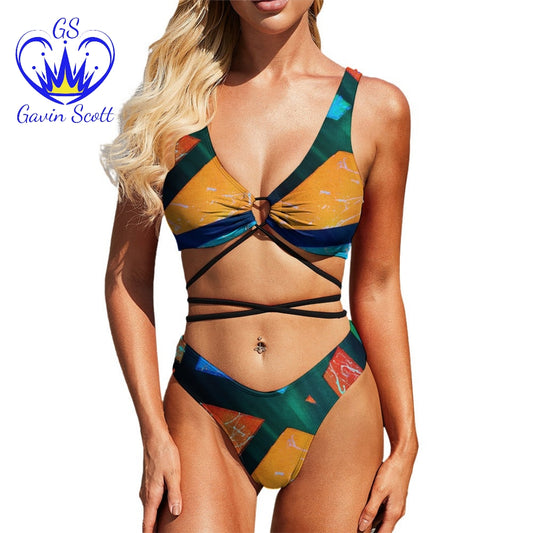 Gavin Scott Strapped Up Two-Piece Bikini (Femme S-2XL)