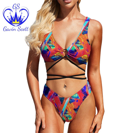 Gavin Scott Strapped Up Two-Piece Bikini (Femme S-2XL)
