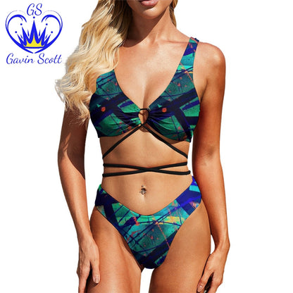 Gavin Scott Strapped Up Two-Piece Bikini (Femme S-2XL)
