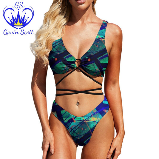 Gavin Scott Strapped Up Two-Piece Bikini (Femme S-2XL)