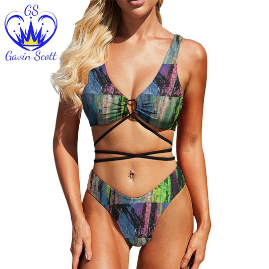 Gavin Scott Strapped Up Two-Piece Bikini (Femme S-2XL)
