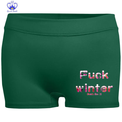 Gavin Scott Uncensored FUCK WINTER Fitted Moisture-Wicking 2.5 inch Inseam Shorts (Femme XS-2XL)