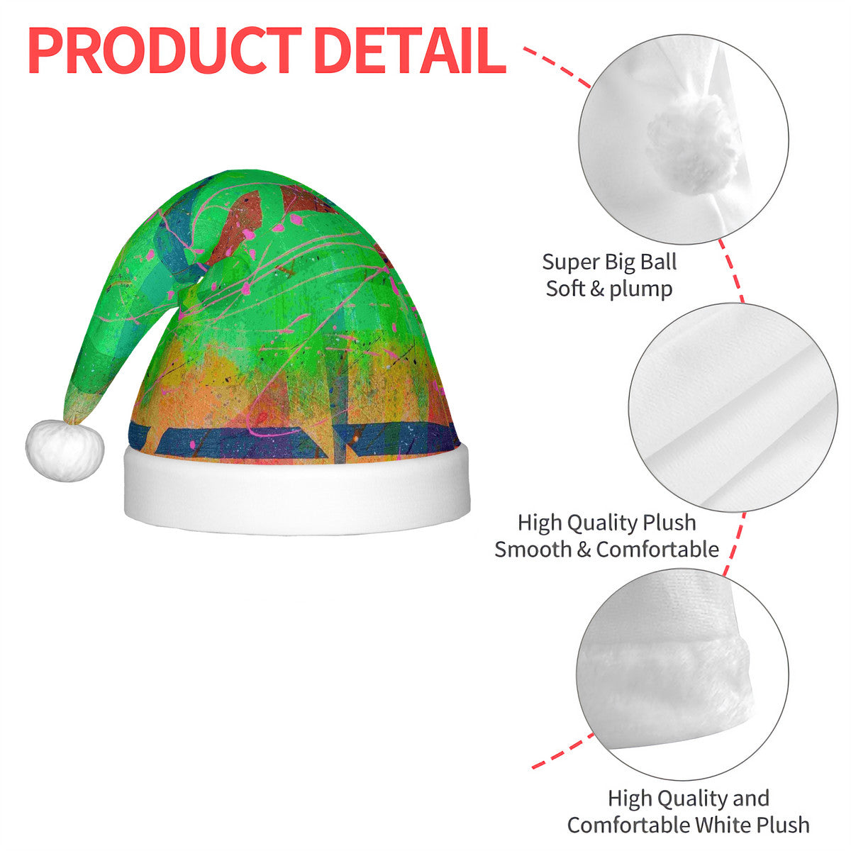 Gavin Scott Glowing Plush Holiday Hat (Adult)